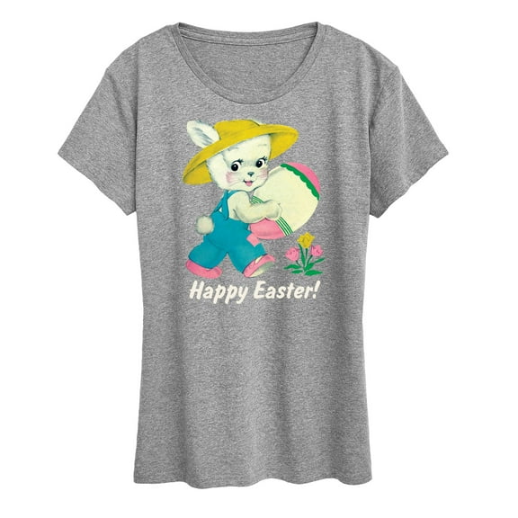 Instant Message Cute Easter Bunny Women's Short Sleeve Graphic Tee, Sizes SM-4XPL