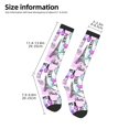 thumbnail image 5 of Balery Eiffel Tower and Hearts Printed Novelty Socks Men's Women's Crew Socks Sports Socks Knee High Socks Cotton Socks Quirky and Cool Socks, 5 of 9