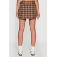 thumbnail image 5 of Womens Fleece Lined Plaid Mini Skirt with Belt, 5 of 5