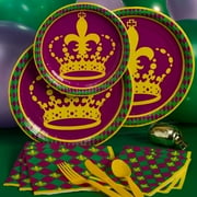 Mardi Gras Print Basic Party Pack For 8