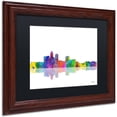 thumbnail image 2 of Trademark Fine Art "Des Moines Iowa Skyline" Canvas Art by Marlene Watson Black Mat, Wood Frame, 2 of 4