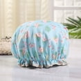 thumbnail image 4 of Shower Caps, 2 PACK Bath Cap for Women Waterproof & Adjustable Double Layered Shower Cap, 4 of 5