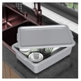 thumbnail image 6 of 12-Packs 13 L Bus Tubs with Lids, Plastic Restaurant Bus Box, Grey, 6 of 7