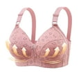 thumbnail image 2 of Penkiiy Push Up Bras for Women No Underwire Plus Size Comfort Breathable Full Coverage Padded Bralette Soft Everyday Bra M Pink, 2 of 3