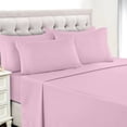 thumbnail image 3 of Lux Decor Collection California King 6 Piece Sheets Set - Microfiber 16 Inch Deep Pocket Bed Sheets - Pink, 3 of 11
