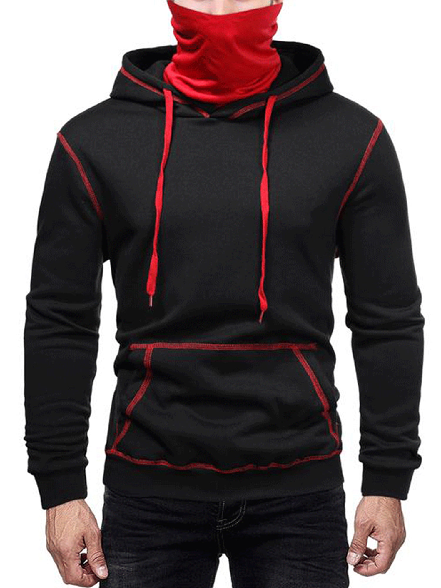 Elk Logo Hoodie Mens Slim Fit Full Zip Sweatshirts Graphic Hoodie Hooded Sweatshirt with Front Pocket