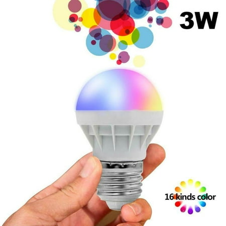 

Shop Clearance! Energy-saving 16 Color Changing Light E27 3W RGB LED Lamp Bulb Infrared Remote Control Light Bulb