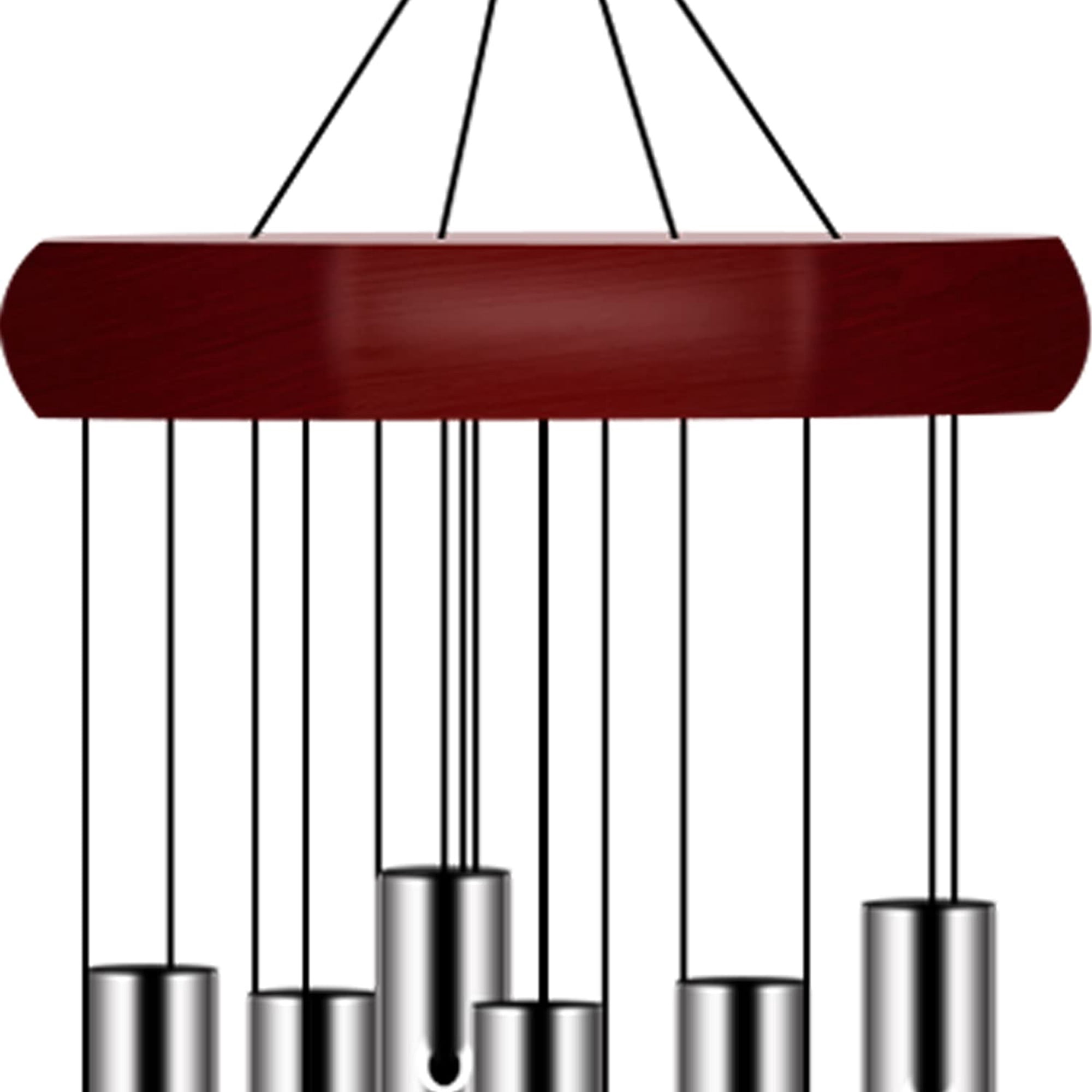 Memorial Wind Chimes, Large Deep Tone Outdoor Wind Chimes, 2 Pack Sympathy Wind Chimes with 6 Tuned Tubes, Decor for Garden, Patio, Balcony, Home, Bedroom, Living Room, Silver