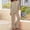 Khaki, variant on NMMUED Women's Linen 2 Piece Outfits Cotton Linen 3/4 Sleeve Top Wide Leg Pants Summer Shirts Wide Leg Linen Pants Summer Casual Dressy Linen Sets Casual Sets for Women 2 Piece Black L