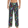 thumbnail image 2 of Lsque Watercolor Floral Paisley Print Men's Pajama Pants, Lounge Pant - Comfortable Home Wear,Elastic Waistband, Stylish Design-XX-Large, 2 of 9