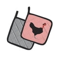 thumbnail image 2 of Caroline's Treasures Naked Neck Chicken Pink Check Pair of Pot Holders, 2 of 3