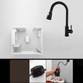 thumbnail image 4 of Grifo de cocina de baja presión Frap Grifo de cocina de acero inoxidable, negro Grifo de cocina Accesorios de enjuague Grifo mezclador Grifo monomando giratorio de 360 ° Mezclador de fregadero Vhermosa Llaves Grifos y Regaderas, 4 of 7