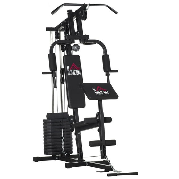 Soozier Multi Home Gym Machine w/ 143lbs Weights, Strength Training Equipment