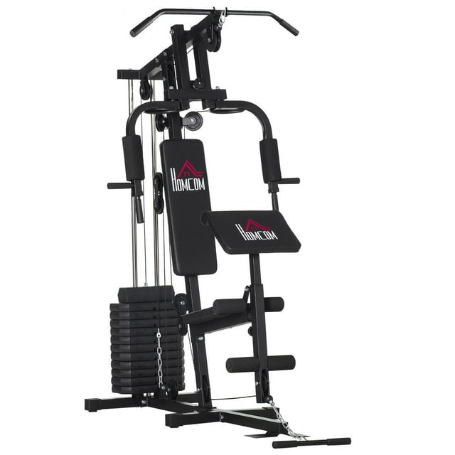 Soozier Multi Home Gym Machine w/ 143lbs Weights, Strength Training Equipment