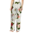 thumbnail image 3 of Pajama Pants Women, Vintage Bike Flower Butterfly Sweatpants Soft Sleep Lounge Pants, Casual PJ Bottoms Pants with Pockets, 3 of 5