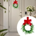 thumbnail image 2 of Ongmies Christmas Kitchen Cabinet Wreaths, Artificial Burlap Spring Wreath – Greenery Decorative Door Hanger for Entryway, Wall, and Farmhouse Style Home Decor, Kitchen Xmas Decor, 2 of 5