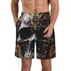 thumbnail image 1 of Balery Gold Pattern Black Skull Traje de Baño Estilo Hawaiano para Hombre, Shorts de Secado Rápido con Bolsillos-3X-Large, 1 of 6