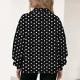 thumbnail image 5 of Womens Tops Long Sleeve Printed Blouse Sweatshirt Pockets Hoodied Coat,Blouse for Women Black S, 5 of 5