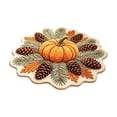 thumbnail image 2 of Hometravel Fall Pumpkin Maple Floor Mat 24x24 Inch, Halloween Thanksgiving Decorative Mat, Non-Slip Kitchen Bath Mat for Porch Entryway Hallway, 2 of 6
