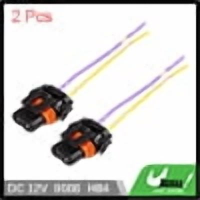 Unique Bargains 2pcs Car 9006 HB4 Light Socket Female Adapter DC 12V