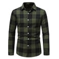thumbnail image 3 of SAWOBUUN Mens Flannel Shirts Long Sleeve Flannel Shirt for Men Cotton Casual Button Down Plaid Shirt, 3 of 9