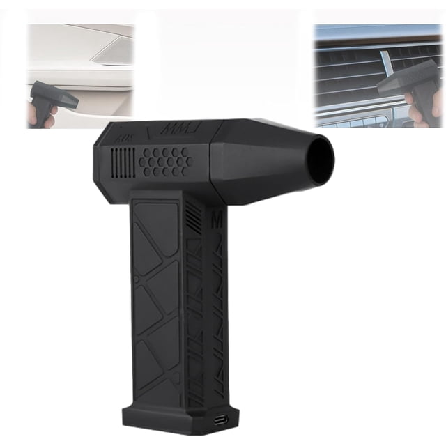 Soplador de coche Turboglass, soplador de aire de alta presión para coche, plumero de aire comprimido, secador de coche Turbodry portátil inalámbrico de mano con 3 engranajes, secador de aire de alta