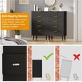 thumbnail image 6 of M optimized 5 Drawer Dresser for Bedroom, Modern Closet Dressers Chest of Drawers, Storage Dresser Chest Cabinet Organizer Unit, Small Fluted Nightstand, 6 of 6