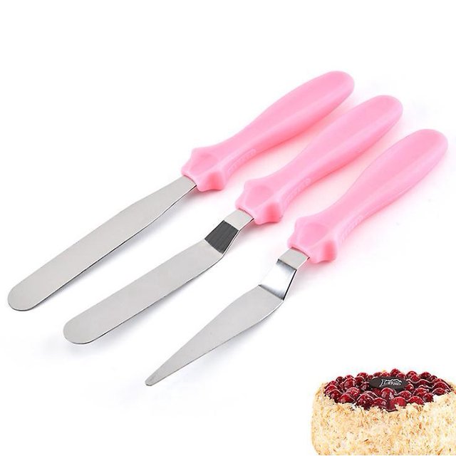 ensemble De Spatules Glaage Spatules En Acier Inoxydable Gteaux En Plastique Pour La Propagation De La Crme, La Dcoration De Gteaux, Le Glaage D
