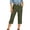 Blackish Green, variant on Women's Cropped Casual Loose Fit Jeans Denim Pants