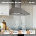 thumbnail image 2 of Campana extractora de pared VIKIO HOME de 30 cm con 900 m³/h de acero inoxidable, 2 of 7
