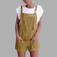 thumbnail image 2 of Daiosportswear Women'S Overalls Shorts Rompers Summer Cotton Linen Bib Shortalls Jumpsuit with Pockets,Shorts for Women, 2 of 9