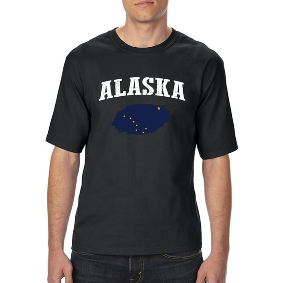 Normal is Boring - Big Men's T-Shirt, up to Tall Size 3XLT - Alaska Flag