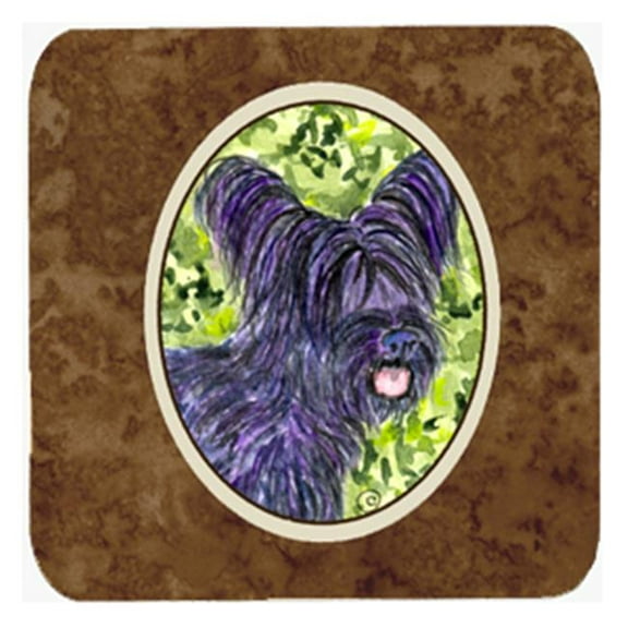 Skye Terrier Foam Coasters, Set - 4