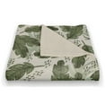 thumbnail image 3 of Creative Products Tropical Leaves Pattern 50 x 60 Coral Fleece Blanket, 3 of 3