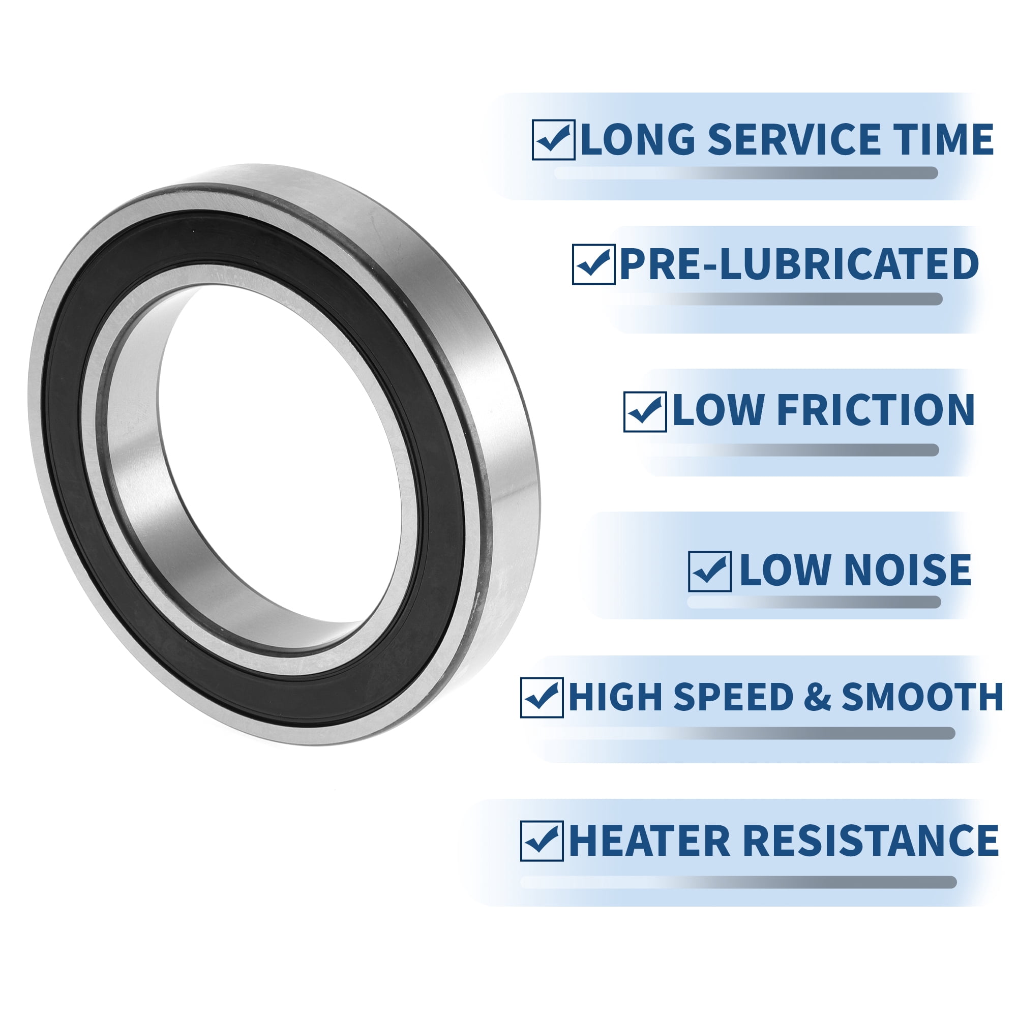Unique Bargains 6018DDU Deep Groove Ball Bearings 90x140x24mm 1 Pc Lubricated Bearings Scooter Skateboard Wheel