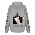 thumbnail image 4 of Fiaer,Oversized Hooded Sweatshirts for Women,Womens Loose Fit Long Sleeve Casual Cat Letter Printed Hoodies,Women's Trendy Drawstring Cozy Hooded Pullovers Grey4 M, 4 of 5
