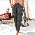 thumbnail image 5 of MNCEKFOD Palazzo Pants for Women Casual Boho Beach Vacation Pants with Pockets High Waisted Floral Printing Modern Fit Leisure Trousers Grey XL, 5 of 8