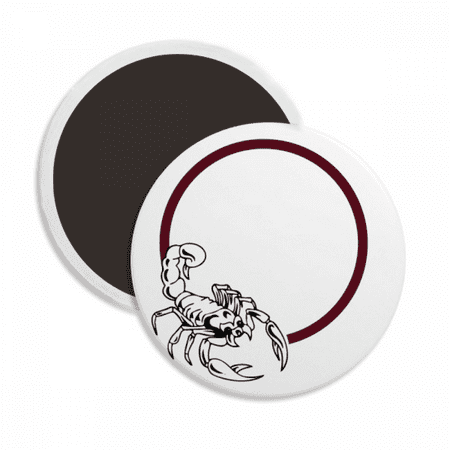 

Scorpion Natural Insect Line Round Ceracs Fridge Magnet Keepsake Decoration