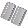 thumbnail image 4 of 50/52mm Metal Humbucker Pickup Cover For LP Style Electric Guitar Silver Black, 4 of 6