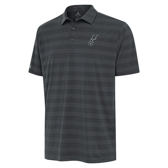 Men's Antigua Pewter San Antonio Spurs Tunnel Polo