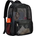 thumbnail image 1 of GFDYREE Sac à Dos en Maille Semi-Transparente Robuste, Sac à Dos Transparent pour Étudiants Universitaires, 1 of 7
