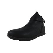 Angle View: Superfeet Womens Ash Zip Up Leather Bootie Shoes, Black, US 10