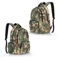 thumbnail image 2 of FKELYI Camo Grunge Green Print Kids Backpack for Boys Girls 17 Inch School Backpacks Spacious Bookbag with Multi-Pockets Lightweight Casual Daypack for Elementary Student, 2 of 7