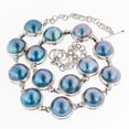 thumbnail image 4 of 14Pc Blue Mabe Cultured Pearl 925 Sterling Silver Necklace, 20", 4 of 4