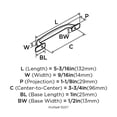 thumbnail image 4 of Tire-armoire en Nickel Satiné Centre à Centre de 3-3/4 Po (96 mm) de Highland Ridge, 4 of 4