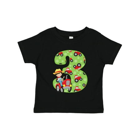 

Inktastic Tractor Boy 3rd Birthday Gift Toddler Boy Girl T-Shirt