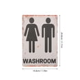 thumbnail image 2 of OULII 1Set Small Bathroom Signs in Retro Style for Home Wall Hangings 11.71X7.78X0.04In, 2 of 8