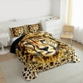 thumbnail image 3 of Manfei Kids Leopard Wildlife Bedding Comforter Set, Jungle Animal Twin Comforter Sets, Fashion Cheetah Print Reversible Bedding Set, Microfiber Bedroom Decor, 2 Pieces, 3 of 8