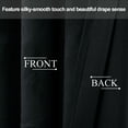 thumbnail image 5 of JIUZHEN Extra Long Velvet Curtains 108 inches - Soft Retro Blackout Velvet Drapes Room Darkening Thermal Insulated for Living Room/Gallery, 52W x 108L, 2 Panels with Tiebacks,Black, 5 of 10