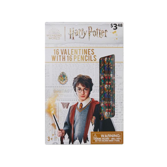 Harry Potter Valentine's Day Cards, 16 Count, Classroom Exchange Cards